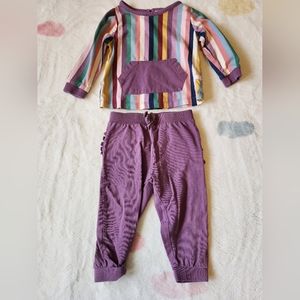 RuffleButts Jogger Set - size 12-18 months